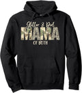 4PCS Glitter & Dirt Mom Mama Of Both Leopard & Camo Mother's Day Pullover Hoodie